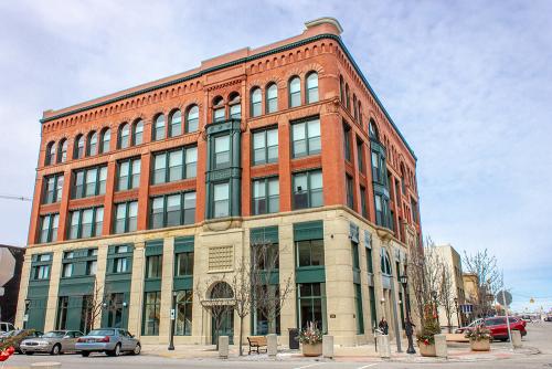 The Legacy with updated facade, on Center Ave and Washington Ave