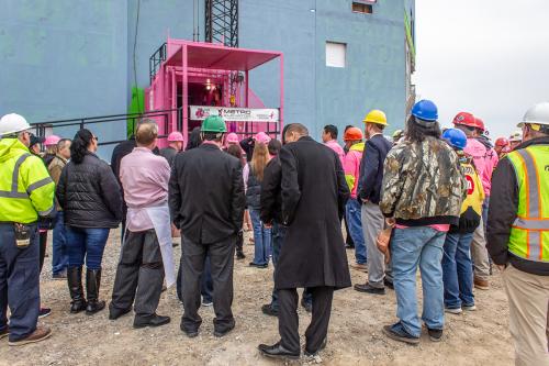 Pink Elevator Ribbon Cutting Ceremony