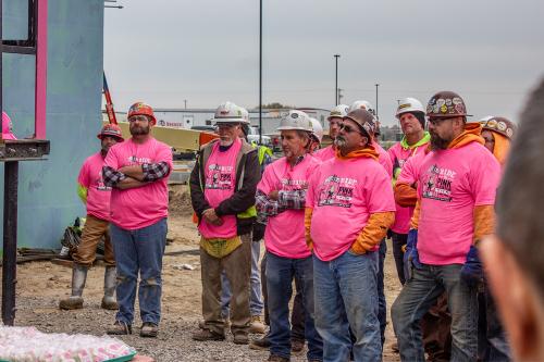 Construction Workers on site at Saganing Eagles Landing Casino