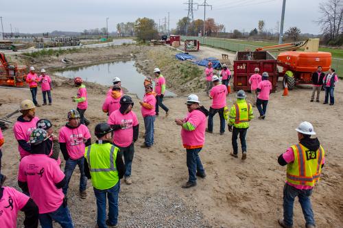 Pink Elevator Ribbon Cutting Ceremony